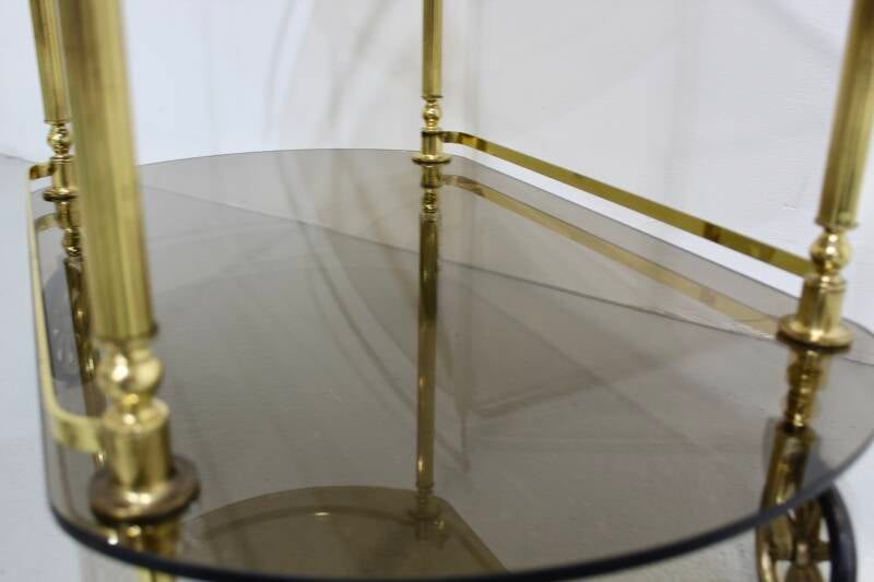 Vintage barcart, serveerwagen - messing | 01154