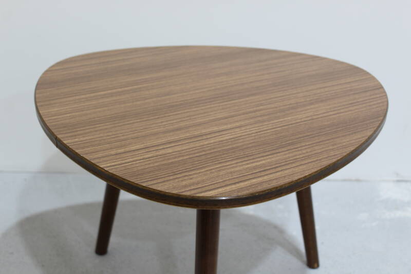 Vintage coffee table, side table, plant table - formica, brown, 60s | 00983