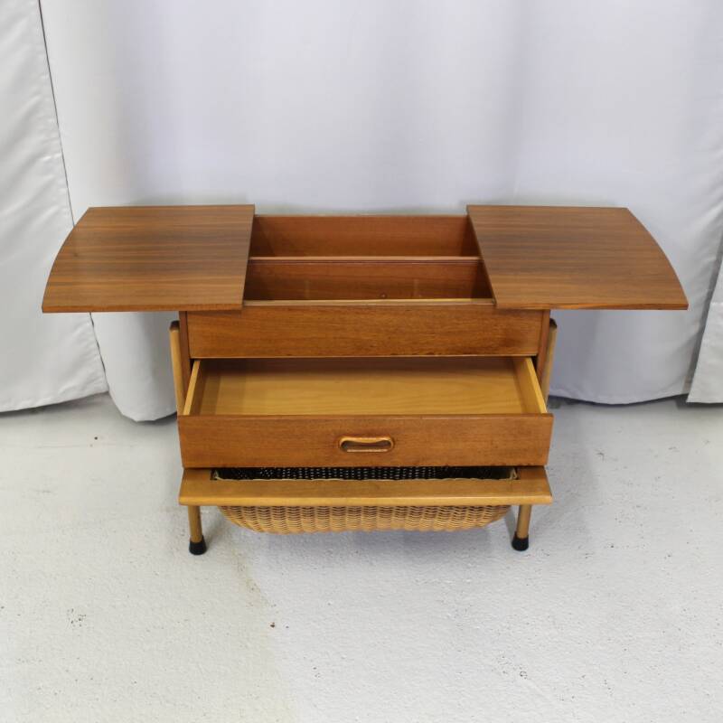 Vintage Swedish sewing cabinet, side table