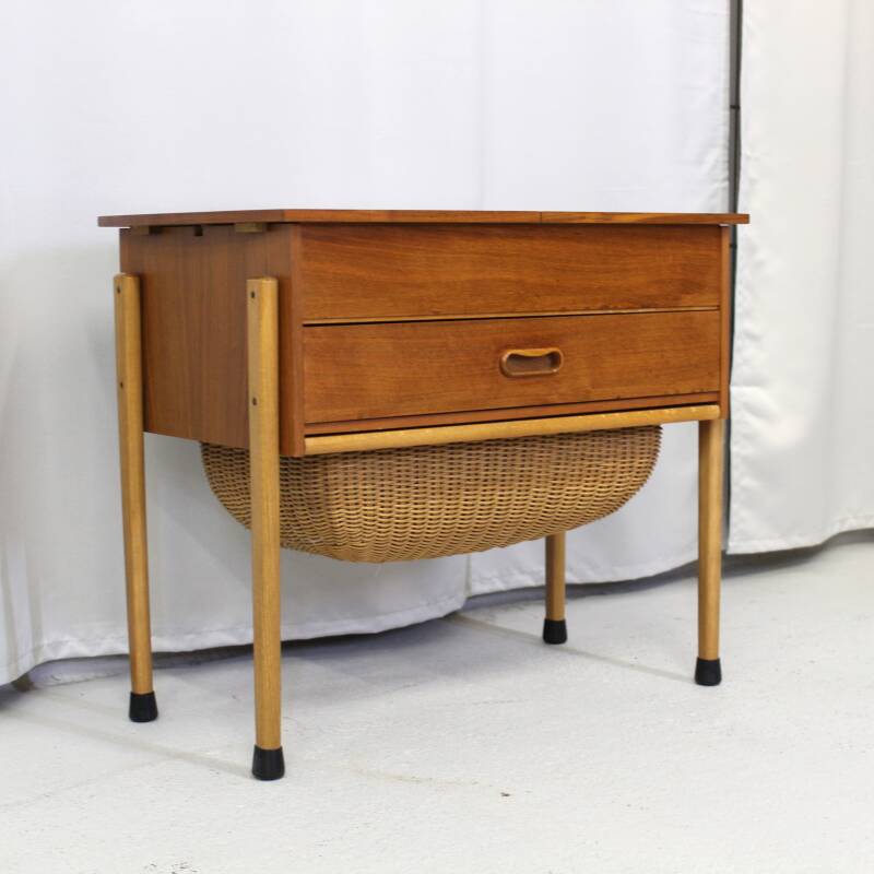 Vintage Swedish sewing cabinet, side table