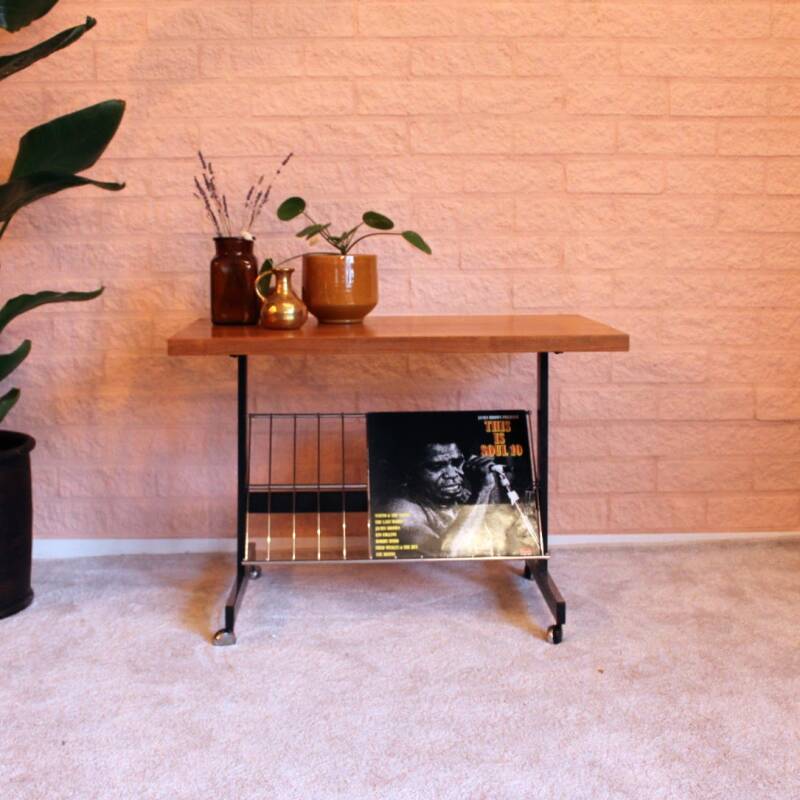 Vintage audiotafel, bijzettafel