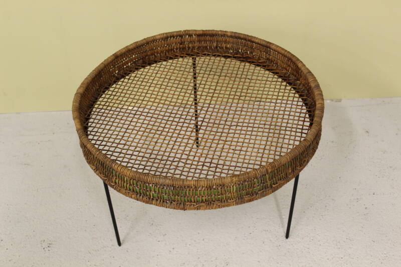 Vintage rattan coffee table