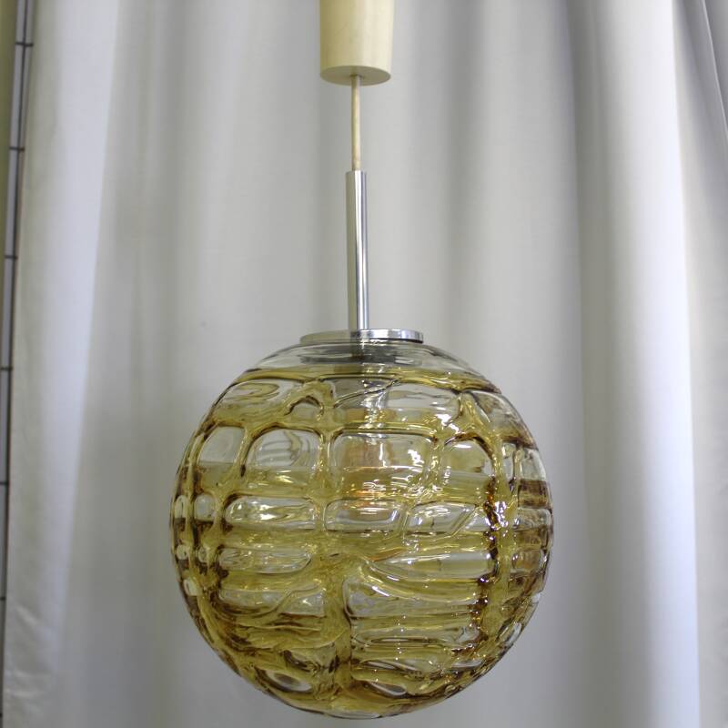 Vintage Doria bollamp - amberkleurig L