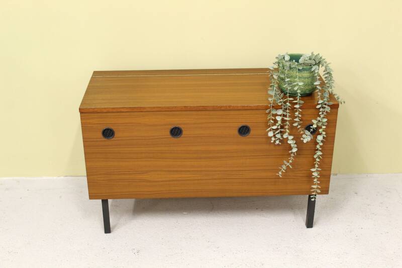 Vintage blanket chest, toy chest - 1960s, teak