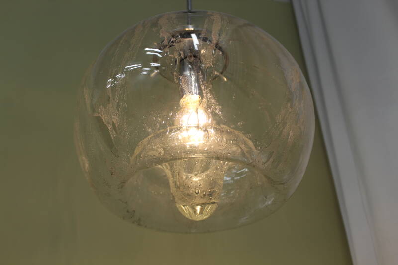 Vintage pendant lamp DORIA XL - hand-blown, mid century