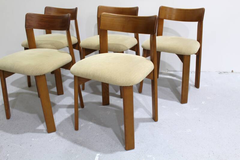 5x Vintage dining room chairs - 70s | 00936