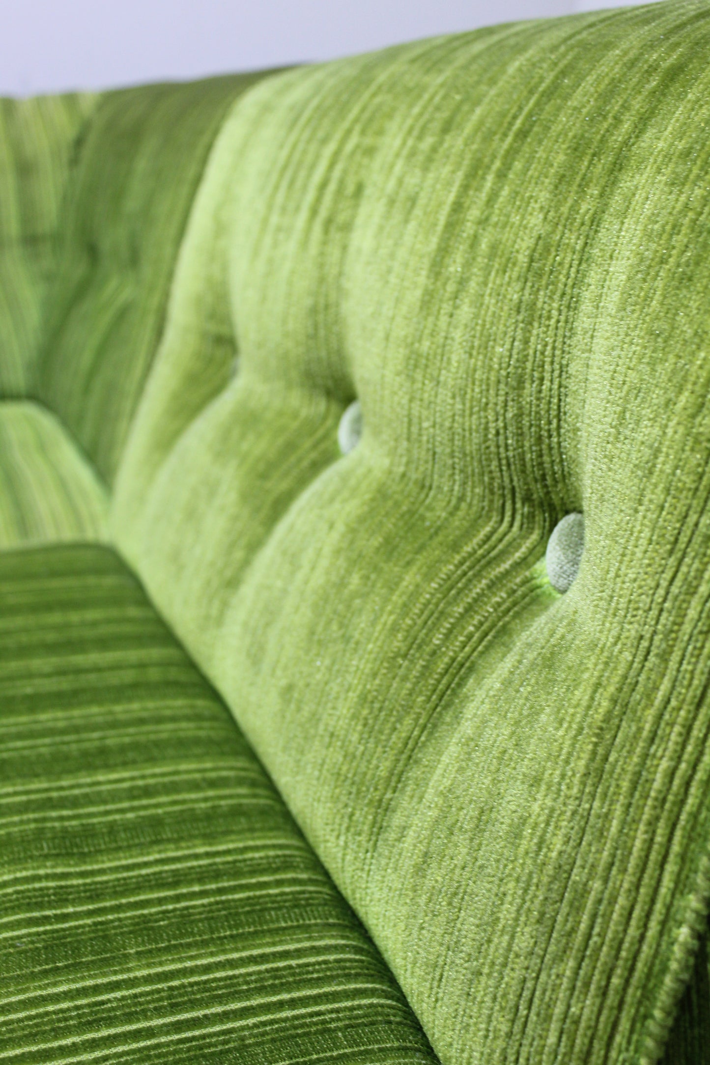 Vintage modulaire bank, hoekbank - groen, jaren '70