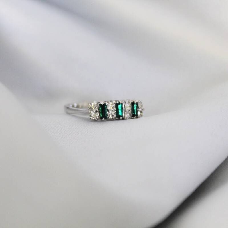 Vintage ring verguld zilver
