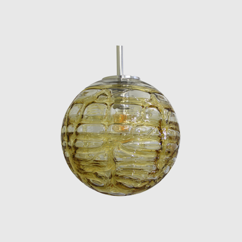 Vintage Doria bollamp - amberkleurig L