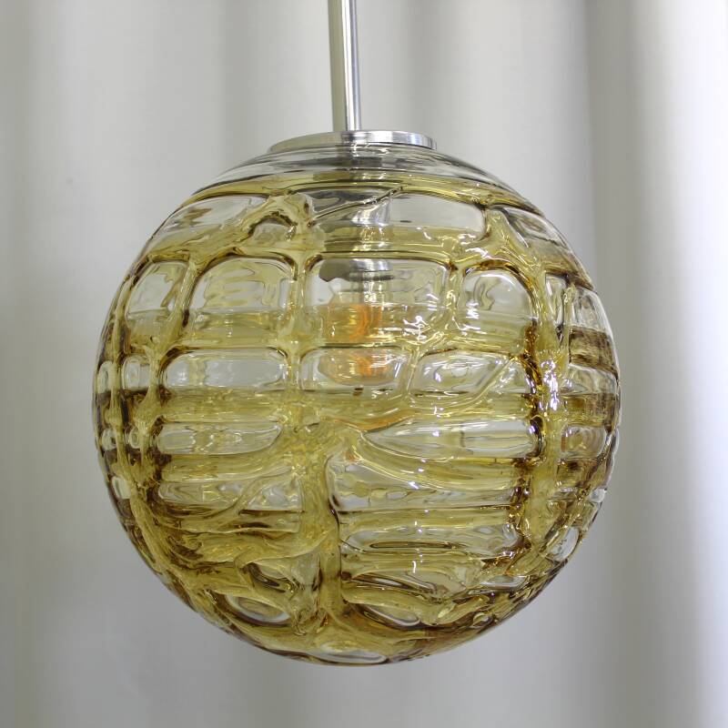 Vintage Doria bollamp - amberkleurig L