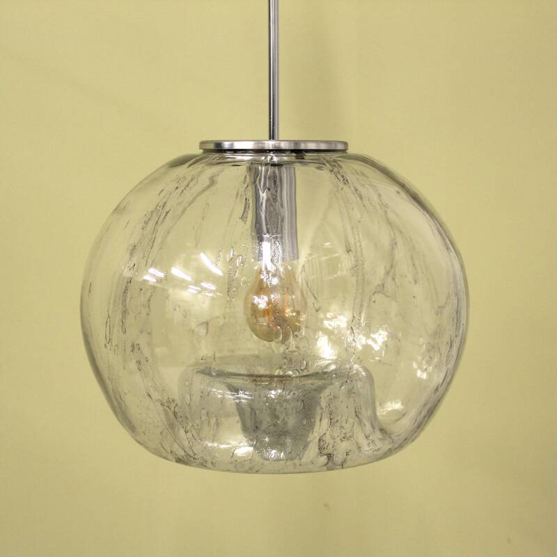 Vintage pendant lamp DORIA XL - hand-blown, mid century