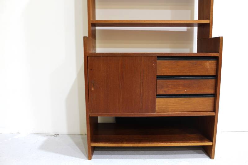 Vintage highboard Poul Cadovius voor KLM - jaren '60, teak | 00897