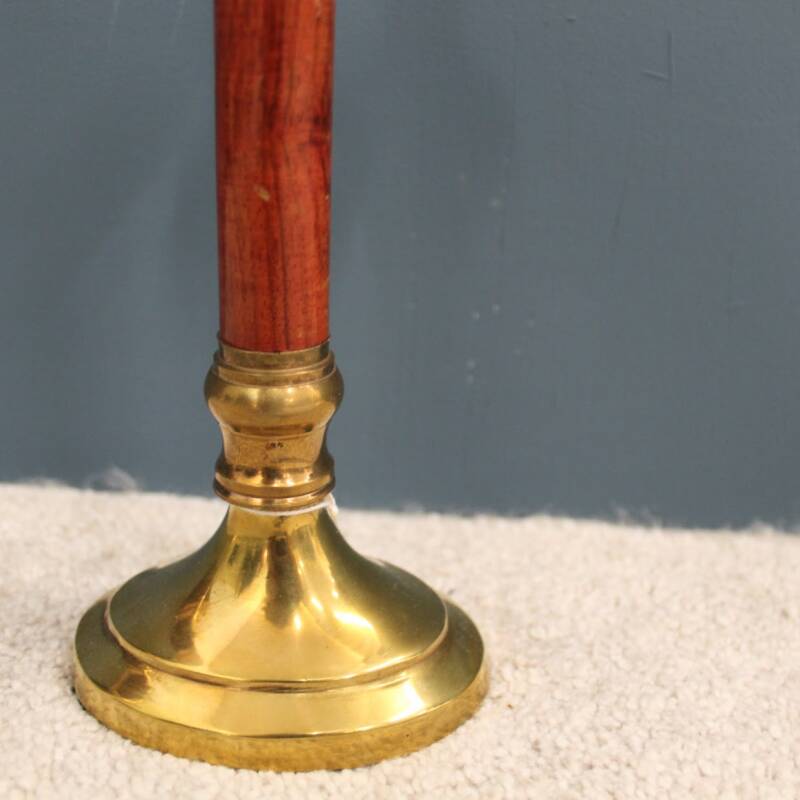 Vintage candlestick, brass wood