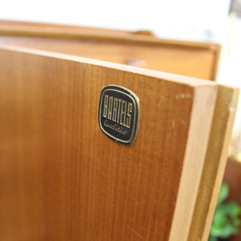 Vintage highboard, sideboard, filing cabinet Bartels Werke design - Teak wood, 1960s