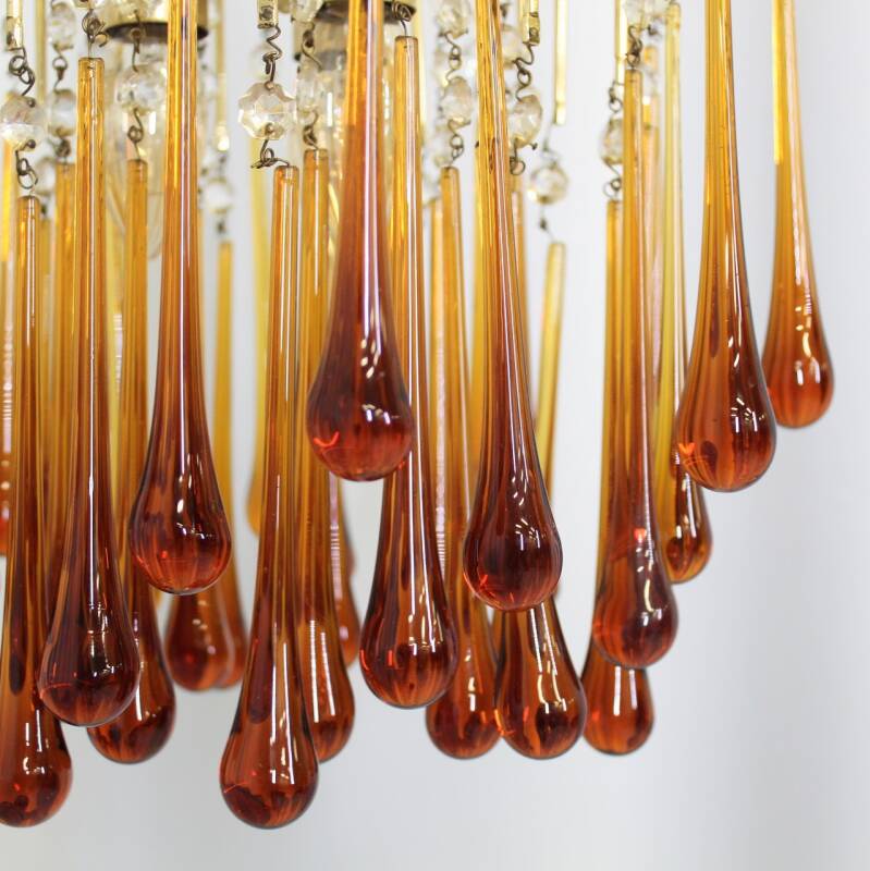 Vintage teardrop lamp - amber