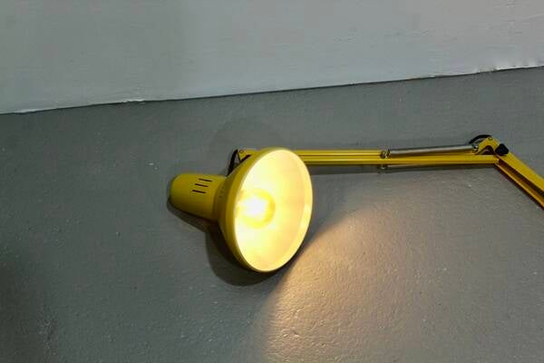 Vintage gele bureaulamp, architectenlamp – LEDU, jaren ’70 | 01136