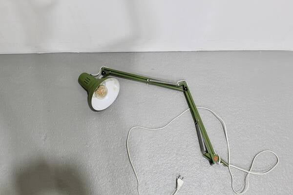 Vintage groene bureaulamp, architectenlamp – LEDU, jaren ’70 | 01137