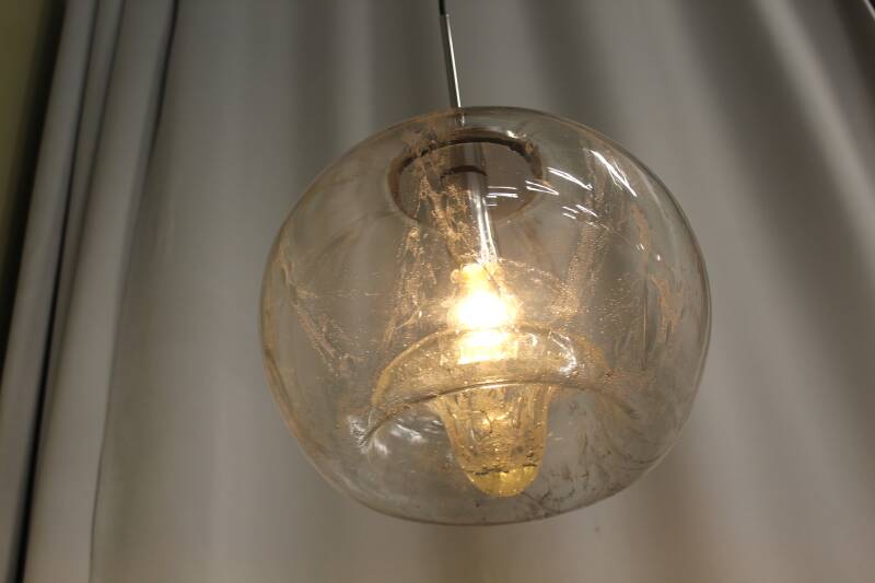 Vintage pendant lamp DORIA XL - hand-blown, mid century