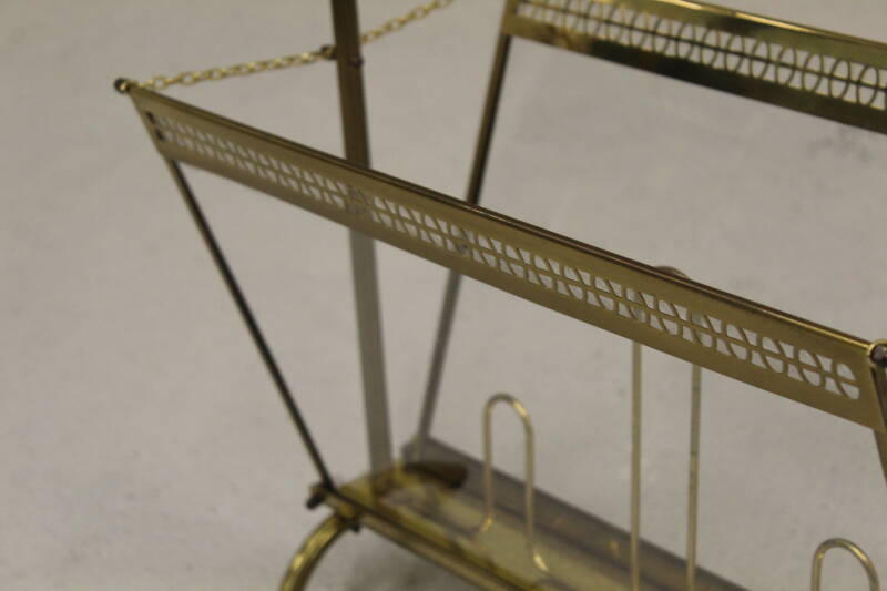 Vintage lectuurmand - messing, glas | 00809