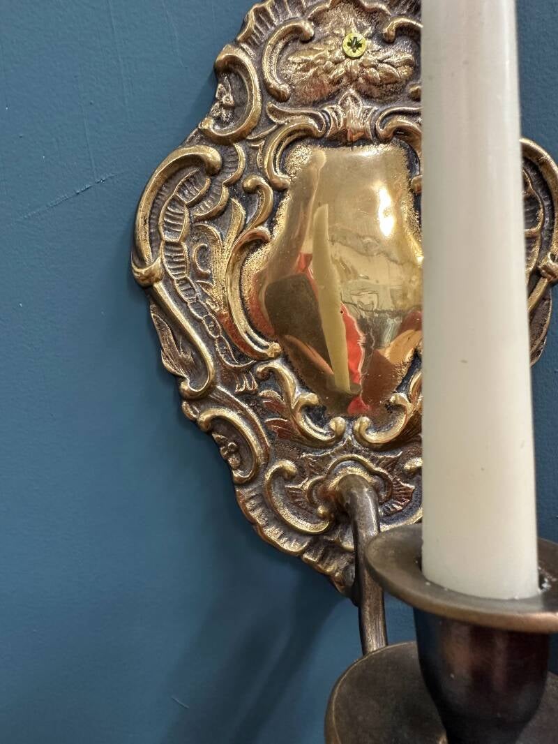 Vintage brass wall sconce