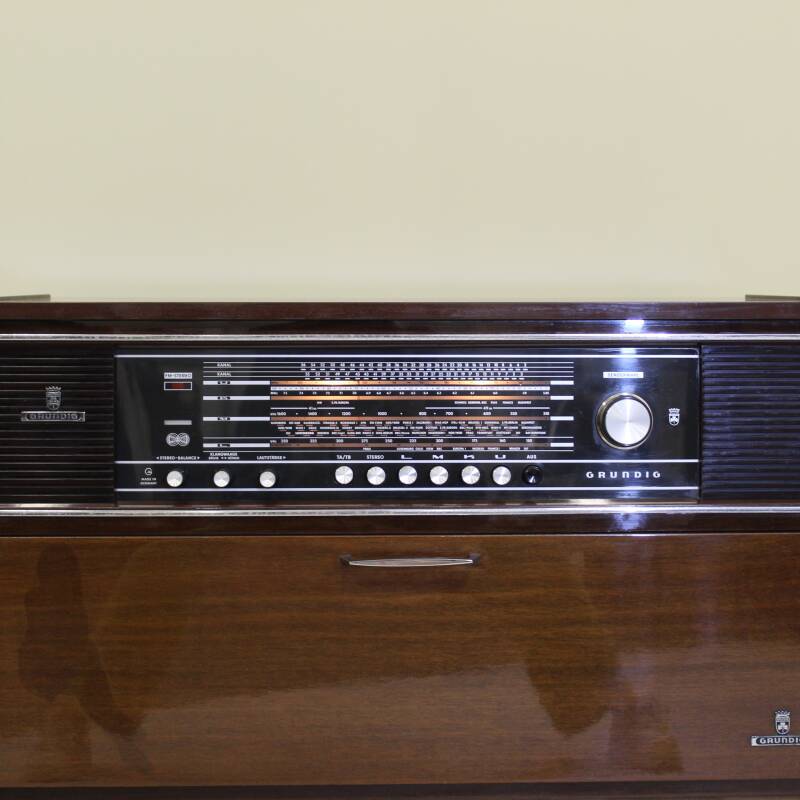 Vintage radio cabinet, audio cabinet, music cabinet
