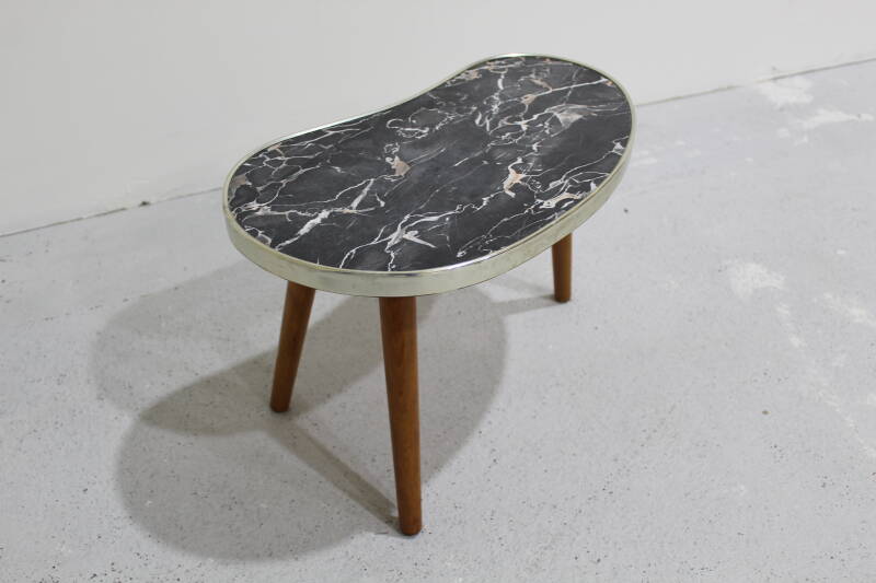Vintage plant table, marble style - formica, 1960s | 00915