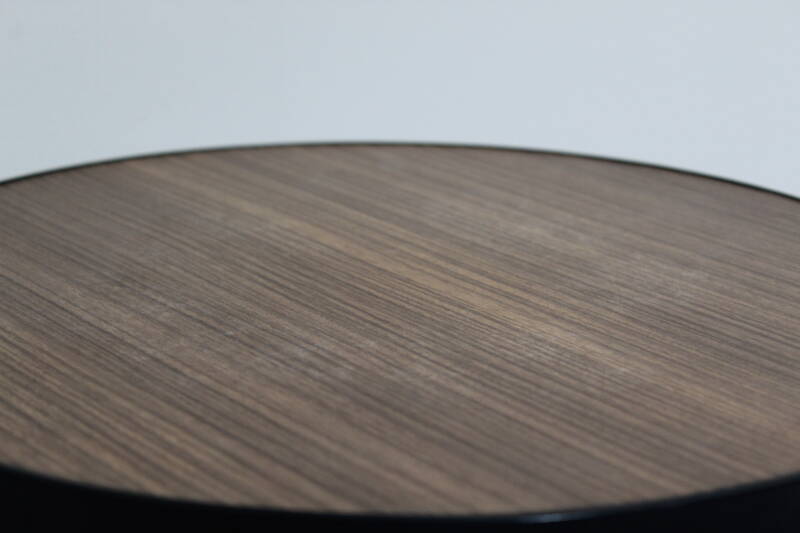 Vintage plantentafeltje, bruin - formica jaren '60 | 00916