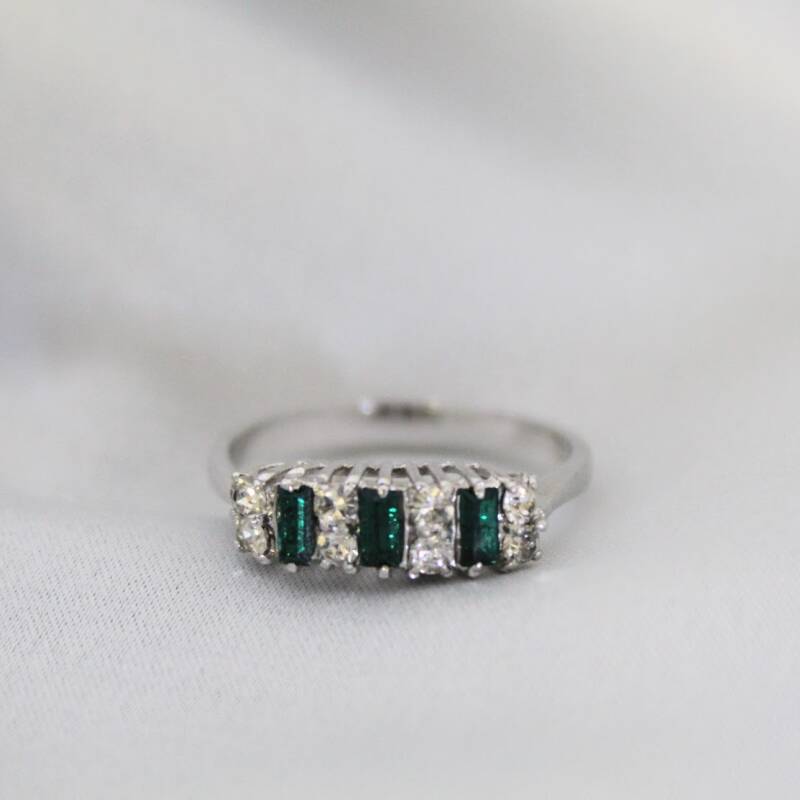 Vintage ring verguld zilver