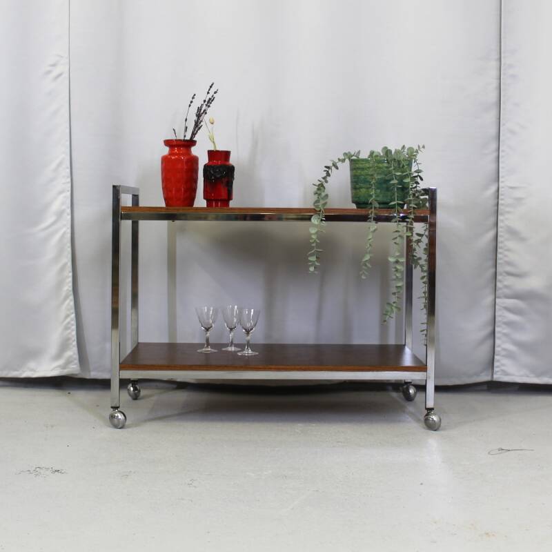 Vintage bijzettafel, salontafel, audiomeubel