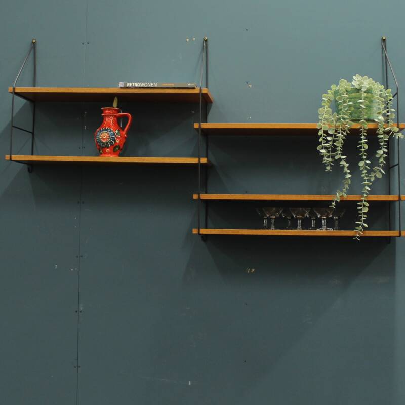 Vintage wall system, wall shelf