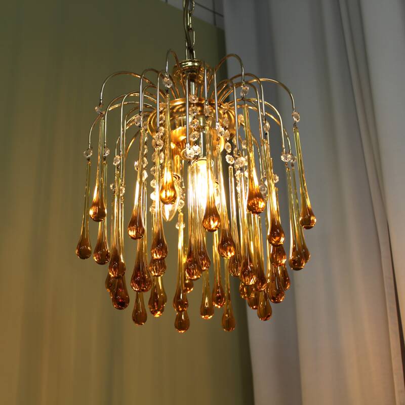 Vintage teardrop lamp - amber