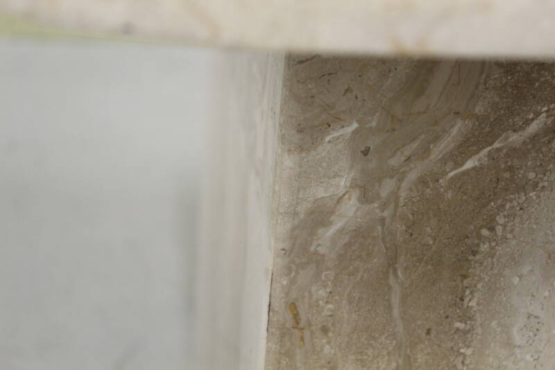 Vintage travertine side table | 00768