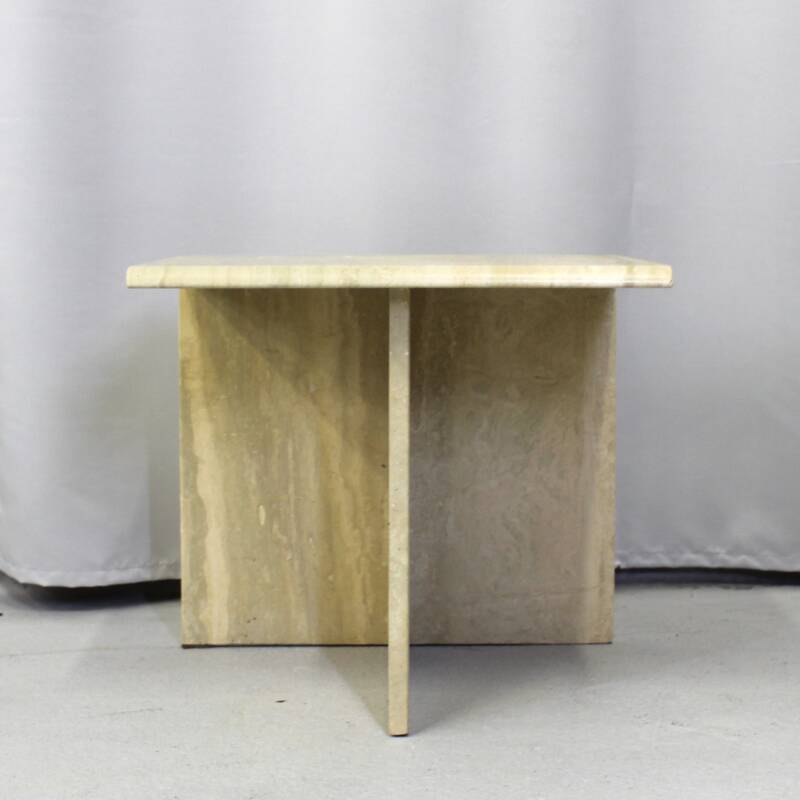 Vintage travertin bijzettafel