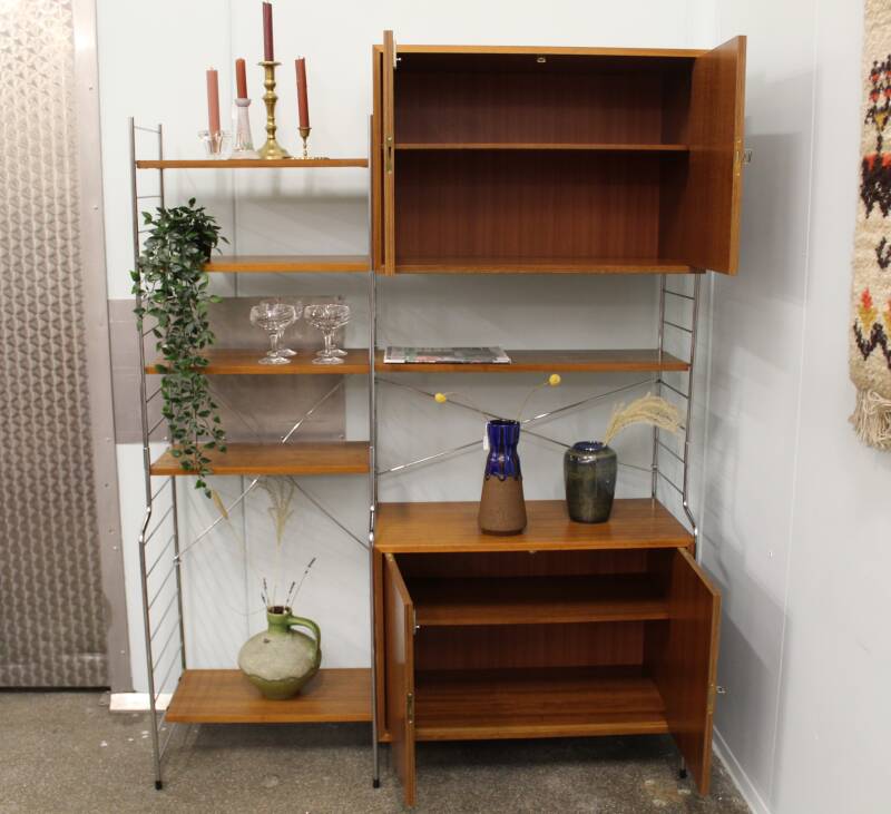 Vintage modular wall system, wall cabinet