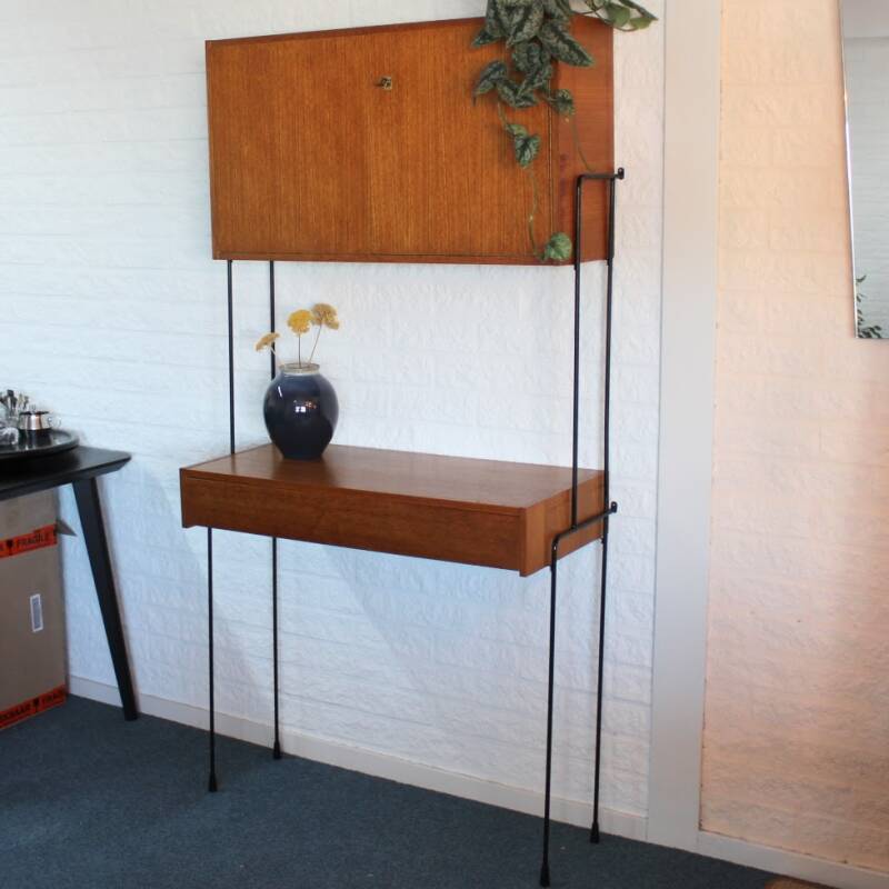 Vintage Omnia wandsysteem, bureau/kast