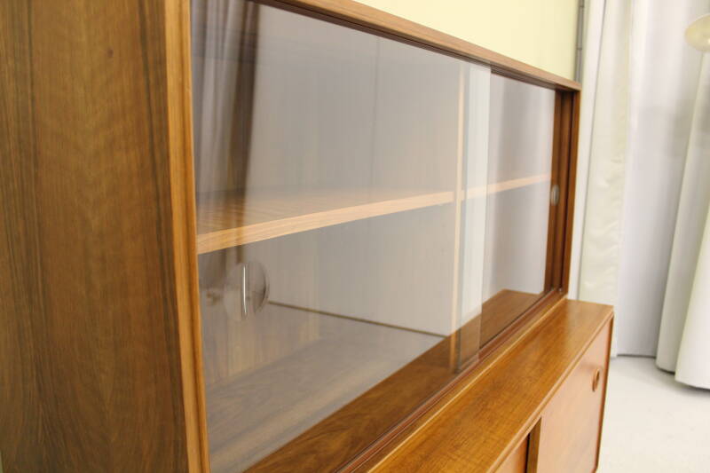 Vintage Musterring sideboard, display cabinet - walnut 1960s | 00777