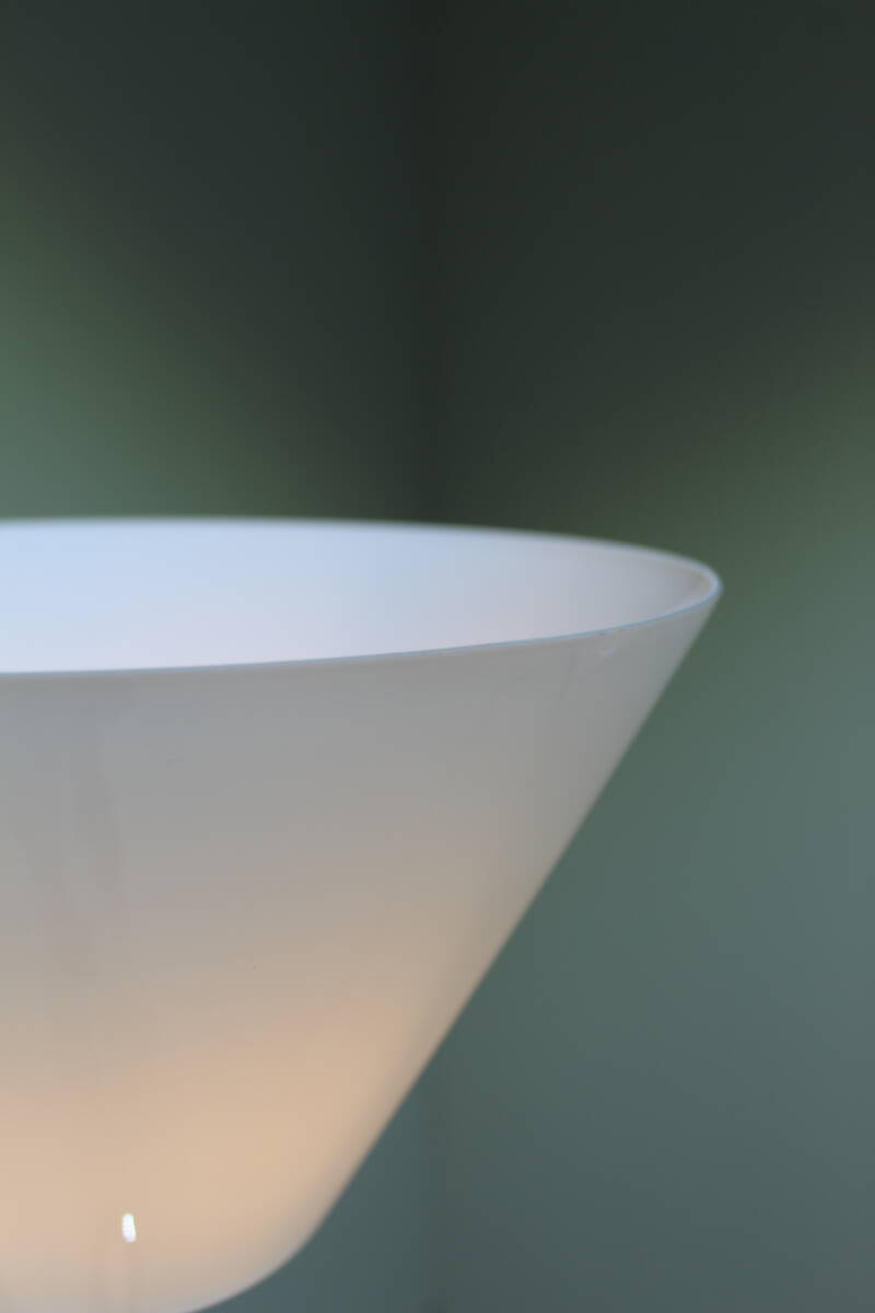 Vintage Stehlampe - weiß, silber, chrom