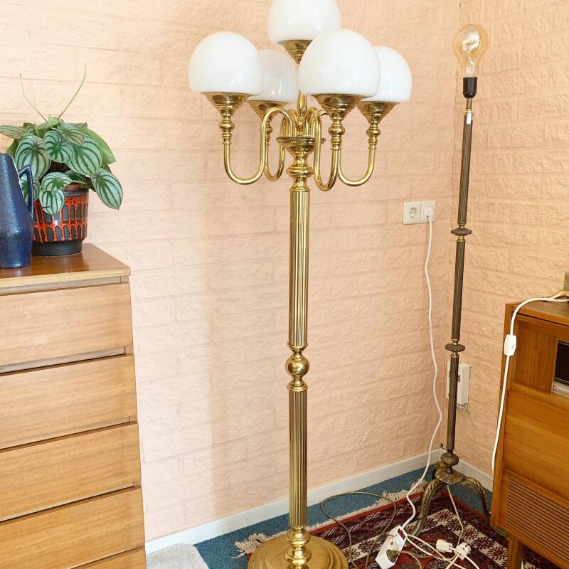 Vintage brass floor lamp