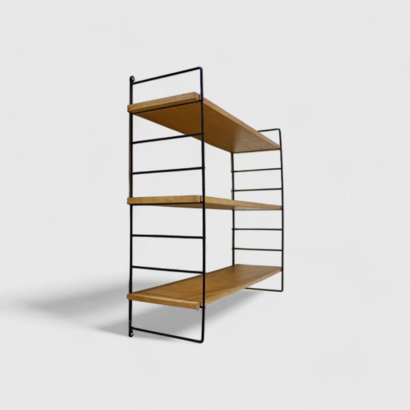 Vintage wooden wall shelf, wall rack – 60s | 014752