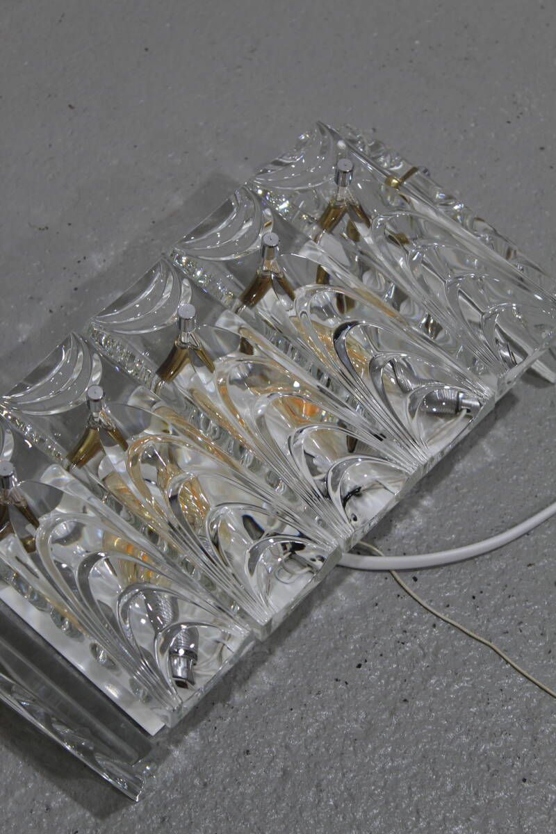 Vintage Italian wall lamp - crystal, 1960s