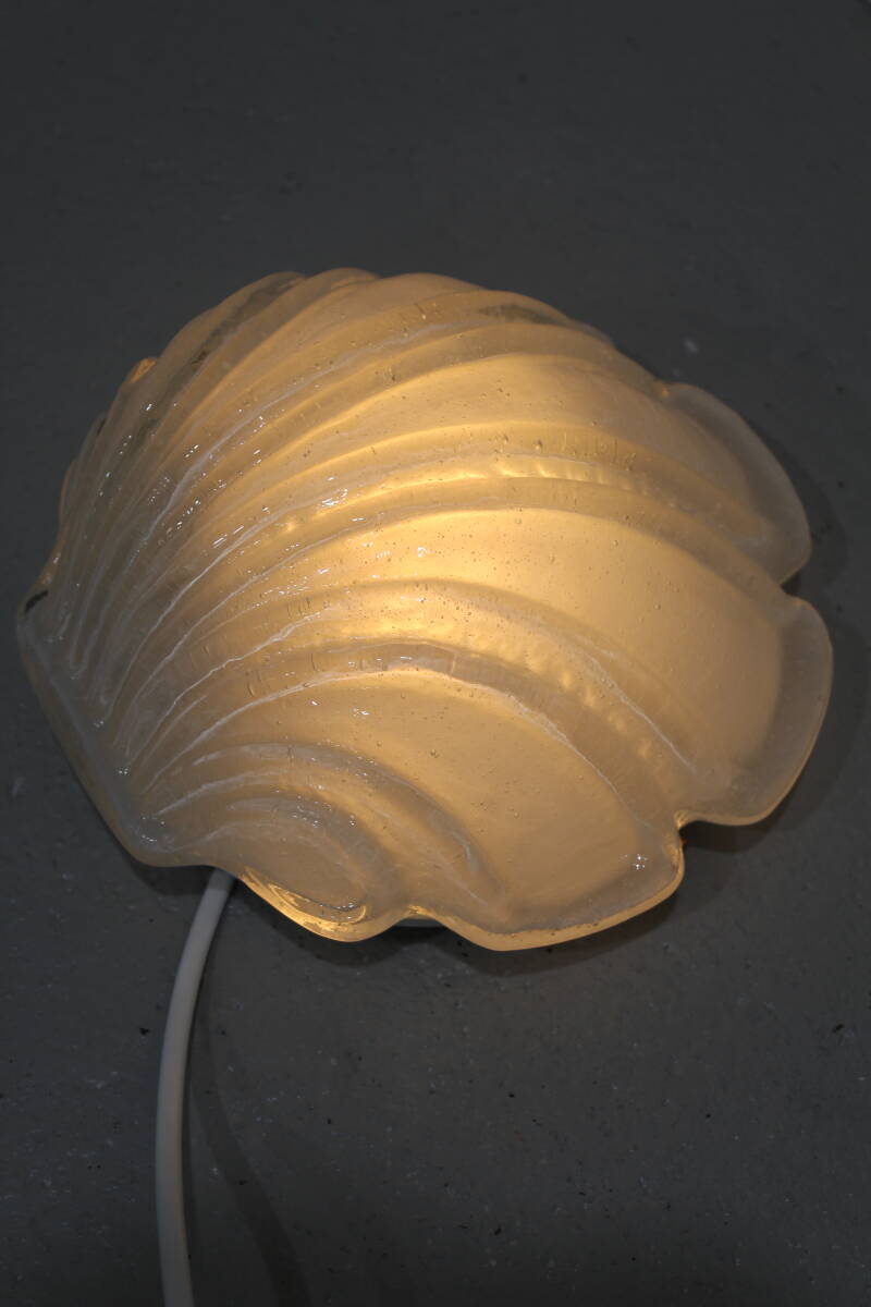 Vintage wandlamp schelp Glashutte Limburg | 01245 — Met stekker