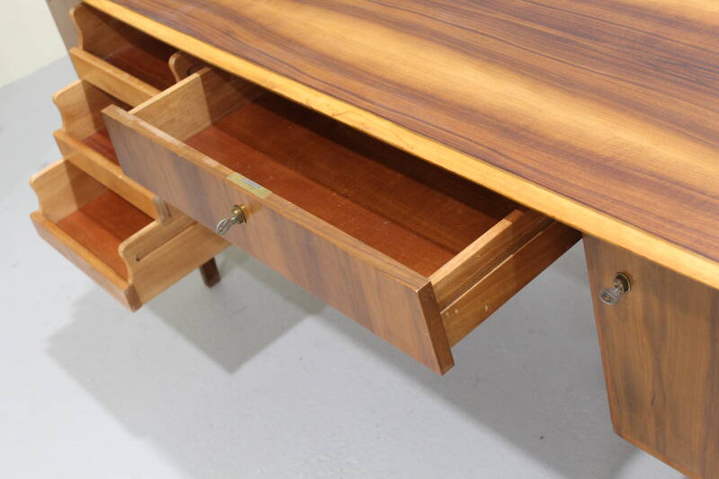 Vintage desk - walnut wood 50s/60s | 01218