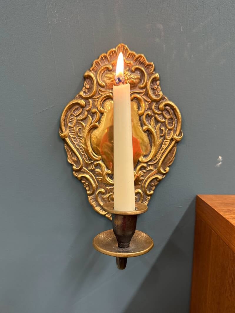 Vintage brass wall sconce