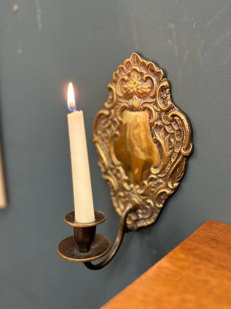 Vintage brass wall sconce