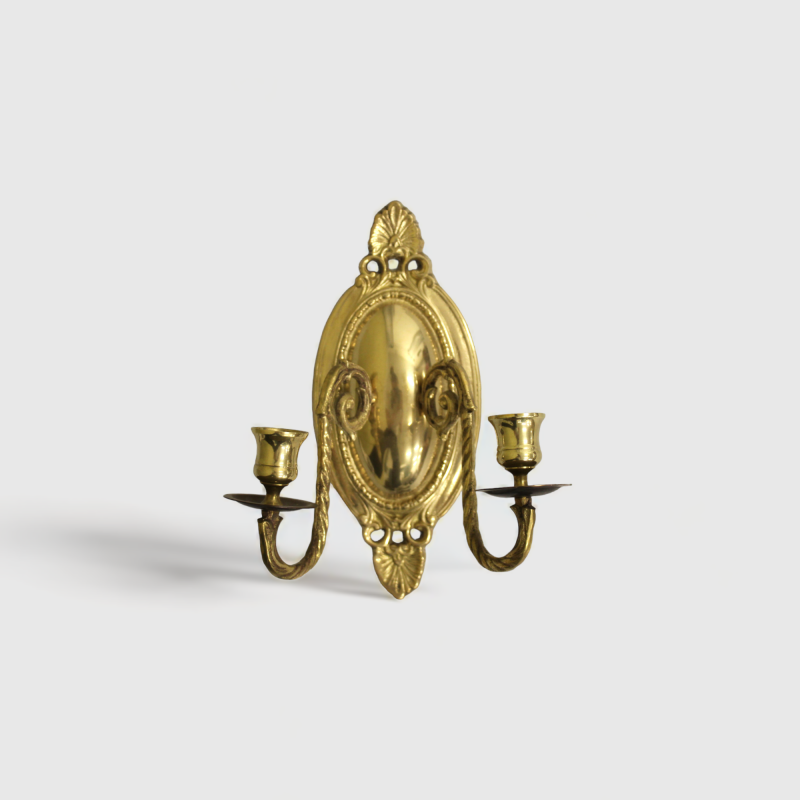 Vintage brass wall sconce