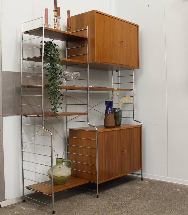 Vintage modular wall system, wall cabinet