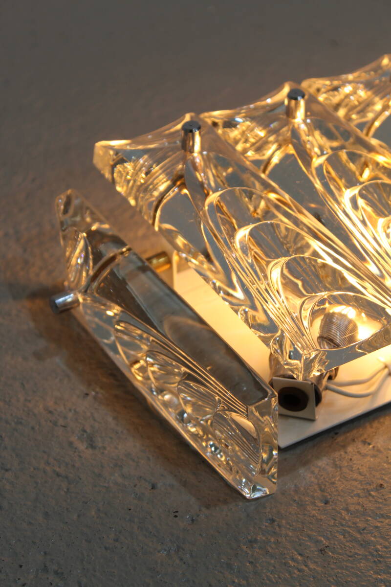 Vintage Italian wall lamp - crystal, 1960s