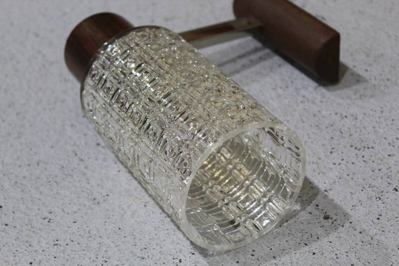Vintage wall lamp - Wood, glass 1960s | 01076