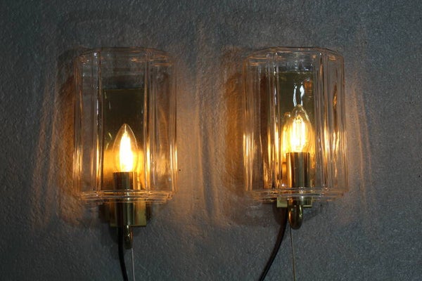 Vintage Wandlampen Set Glashütte Limburg | 01176
