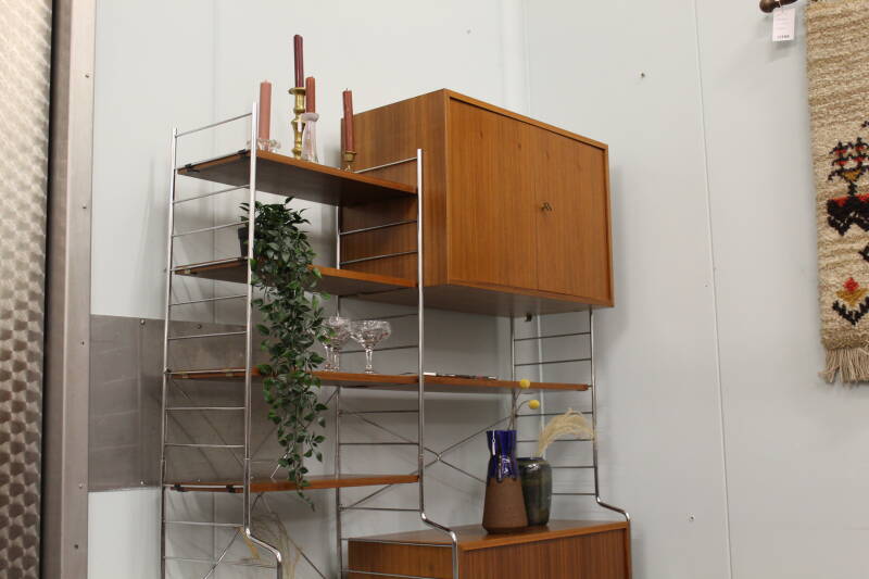 Vintage modular wall system, wall cabinet